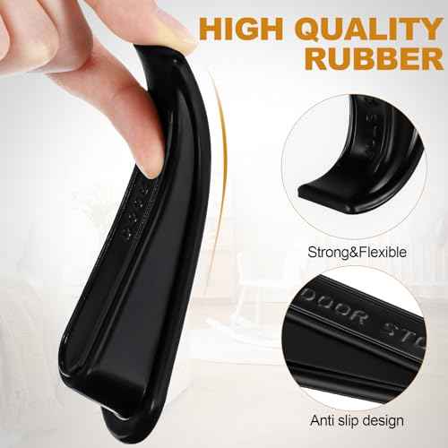 Frienda 48 Pcs Door Stoppers Heavy Duty Door Stop Wedge Rubber Door Stoppers for Door Bottom Carpet Tile Concrete Wooden Floor