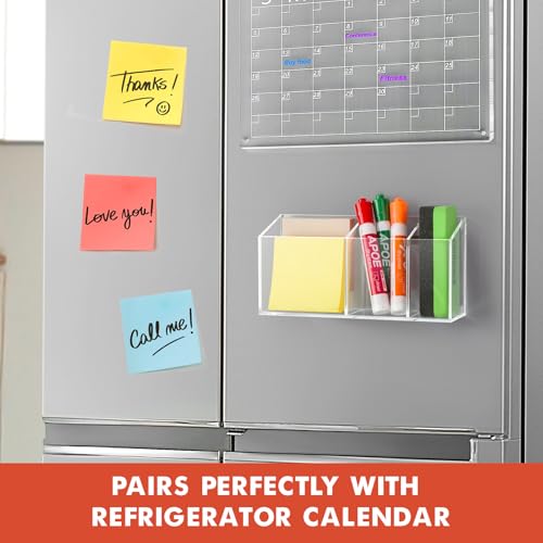Banafich Transparent Magnetic Dry Erase Marker Holder for Whiteboard & Fridge