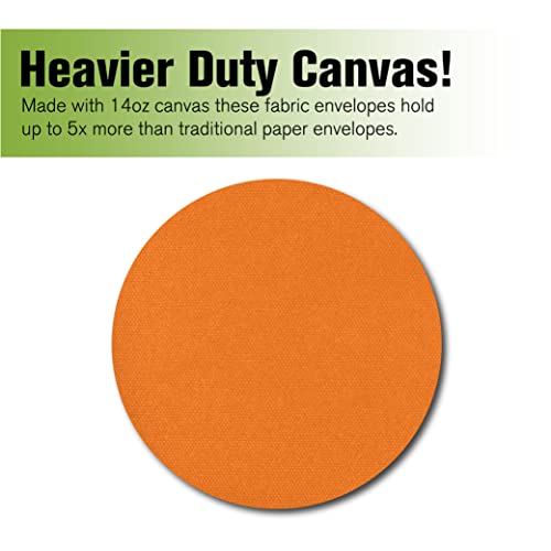 BankSupplies Canvas Interoffice Mailer 14 oz x 11 Inch Orange Large