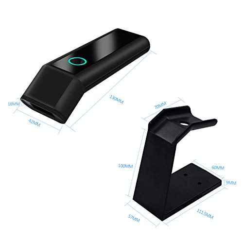 Portable 2D Bluetooth Wireless Barcode Reader Scanner with Stand, Symcode Handheld Cordless QR Bar Code Scanner 3-in-1 Bluetooth 4.1 & 2.4G Wireless & USB Wired Bar Code Reader Scanner with Stand