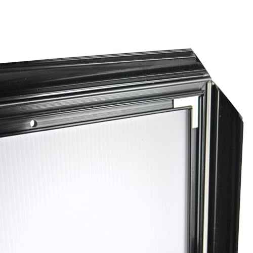 Azar Displays 300342-BLK Wall Mount Plastic Snap Poster Frame 22" x 28" Portrait/Landscape Sign Holder Frame