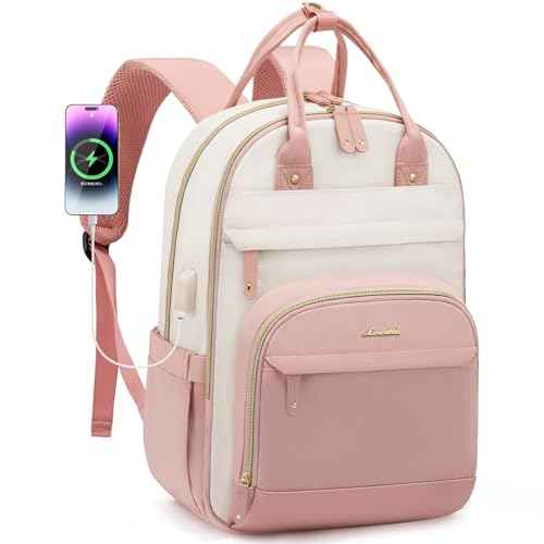 LOVEVOOK Backpack for Women,Laptop Backpack Women,Fits 18 Inch Laptop Computer Bag,Teacher College Backpack Purse,Fashion Waterproof Travel Work Anti-theft Backpack for Traveling on Airplane Daypack