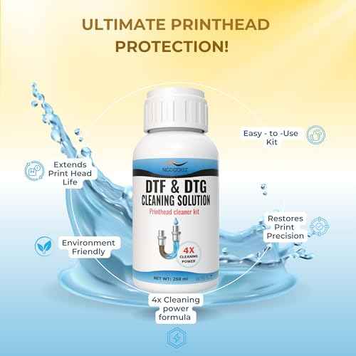NGOODIEZ DTF Cleaning Solution - Printhead Cleaner Kit for DTF & DTG Printers - 4X Powerful Nozzle Cleaner Restores Print Quality & Prevents Clogs - 100mL DTF Printer Cleaning Solution
