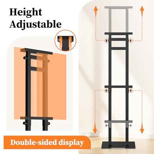 Poster Stand Display Stand Sign Holder Double Sided Banner Stand Poster Stands for Display Heavy Duty Sign Stand with Base Height Up to 75 inch for Wedding, Restaurant,Business, Supermarket