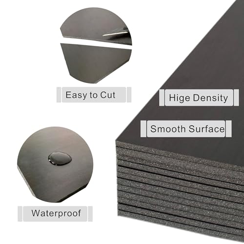 ZXUNLIEH Black Foam Board 18x24 Inch 12 Pack 3/16'' Thick for Crafts & Displays
