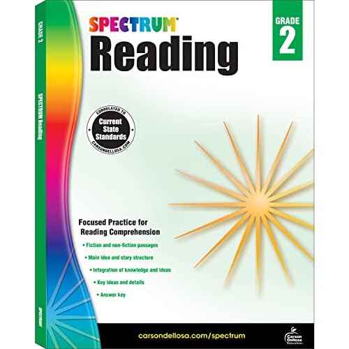 Spectrum Reading Comprehension 2nd Grade Workbook, Nonfiction and Fiction Passages, Main Idea, Story Structure, and More, Classroom or Homeschool Curriculum