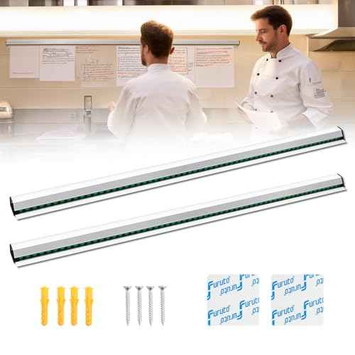 CjgyzTicket Holder for Restaurant, 36/48/60 inches, Restaurant Order Holder£¬Durable and Easy to use, Suitable for Commercial Kitchens, cafes, Fast-Food(36 Inch, 2 Pcs) (36 Inch)