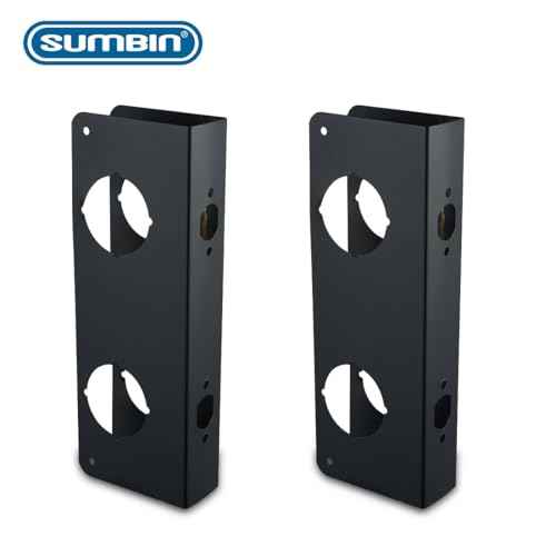 Door Guard Reinforcer for Extra Security to Your Home and Prevent Unauthorized Entry, 2-3/8 Backset and 5-1/2 Door Hole, Repair Doors in Black Finish 2 PCS