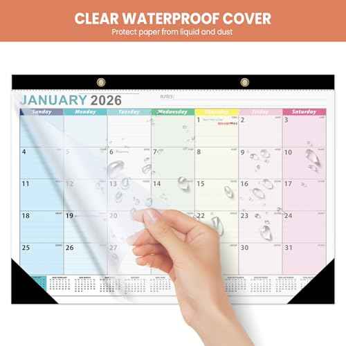 COMIX 12 Month Desk Calendar 2026 (Jan 2026?Dec 2026) ? 17" x 12" Wall Calendar with to-Do List & Notes,2026 Calendar Monthly Planner for Home, School, or Office Organization
