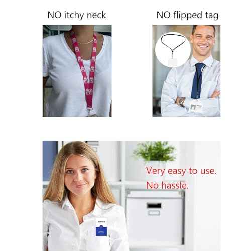 Name Badge Magnets - Magnetic Name Tag Holders with 3 Magnets,Name Tag Magnets 1.77 x 0.5 inches, Extra-Strong Disc Neodymium for ID Badge Holders - 100Pack