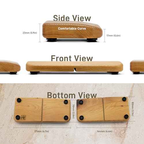 BAROCCOMiSTEL Wrist Rest HINOKI, Split Keyboard Wrist Rest, fit for MD600 Alpha, Wooden, Made in Taiwan
