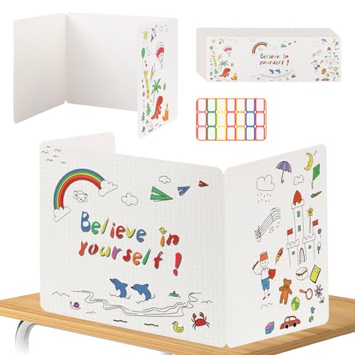Desk Privacy Dividers 24 Pack - Cardboard Study Carrel Shields, 16 x 12 x 13 in