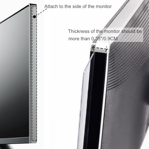 XyviLokit Black Monitor Memo Board for Slim No-Edge Monitors - 2 Pack