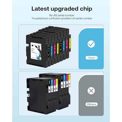 Hiipoo SG400 SG800 Sublimation Ink Cartridge Compatible for Sawgrass Virtuoso SG400 SG800 Printer, Latest Upgraded Chip (1 Black, 1 Cyan, 1 Magenta, 1 Yellow, 4-Pack)