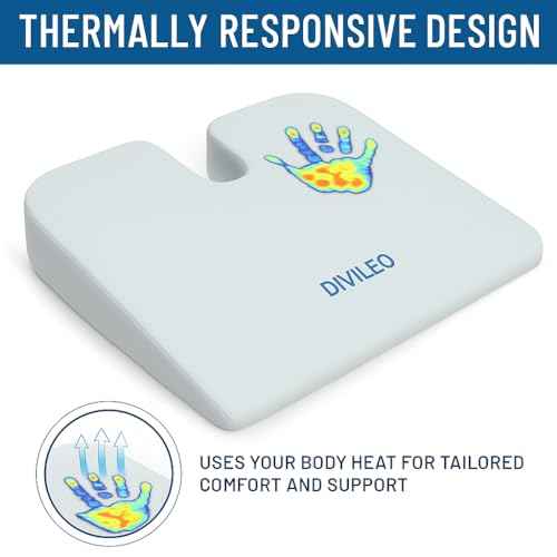 Orthopedic Seat Cushion for Tailbone & Sciatica Pain Relief ? Ergonomic U-Shaped Memory Foam Chair Pad for Office, Car & Home ? Coccyx Support, Back & Hip Comfort, Free Extra Washable Cover