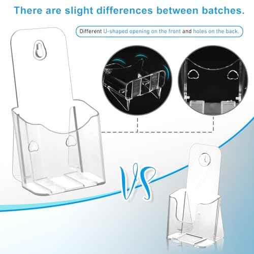 Acrylic Brochure Holder 4x9 Inches Slant Back Design, Clear Display Stand, Plastic Table Stand Sign Holder,Pamphlet Holder Flyer Holder, Acrylic Display Stand, Acrylic Table Signs Plastic Paper Holder for Office, Home, Store, 2 Pack