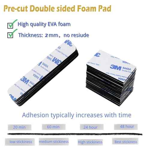 Double Sided Adhesive Pads,Heavy Duty Mounting Tape 50 Pcs 3mm Heavy Duty Picture Hanging Strips Strong Adhesive Foam Pads Waterproof Rectangle for Indoor & Outdoor