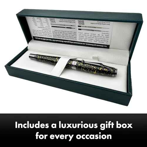 Monteverde Invincia Vega Starlight Yellow Fountain Pen - Extra Fine Nib, Vibrant Design, Precision Writing Instrument
