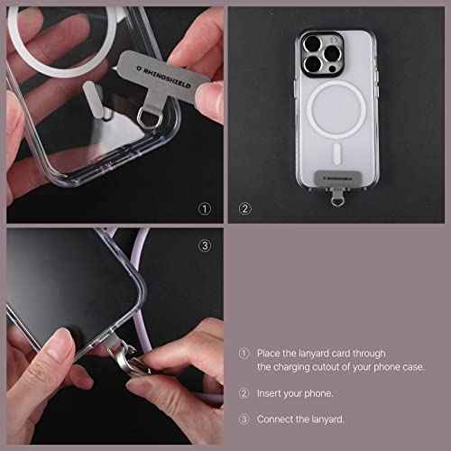 RhinoShield Utility Crossbody Phone Lanyard | Magnetic Buckle, Additional Loop to Hang Airpods, Keys (Landyard Card Included)