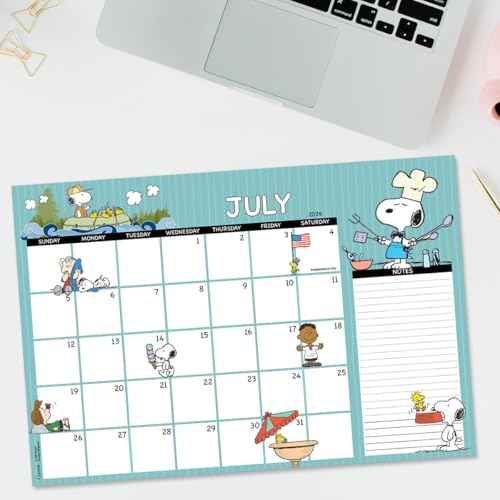 Current 2026-2027 PEANUTS Desk Calendar Pad, 11-Inch x 16-1/4-Inch Size, Large 24-Month Bookstore-Quality Calendars for Kitchen & Office