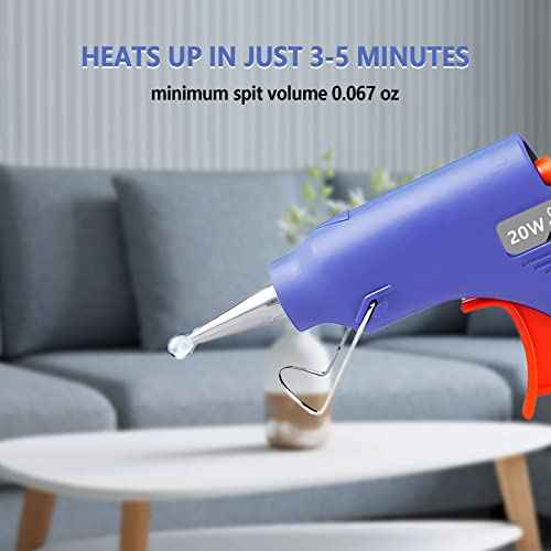Hot Glue Gun, 12 Pack Mini Glue Gun with 120 Glue Sticks, Craft Glue Gun Kit, Glue Gun Pack, Hot Melt Glue Gun Set for Kids' Crafts, Wood, Glass, DIY Arts, School, and Home Projects - Multicolor