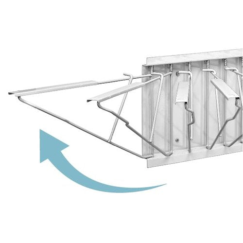Adir Wall Mount Blueprint Rack - Blue Print Organizer, Poster Wall Mount Display, Map Storage Holder with 12 Pivot Brackets - Plan Rack for Office (Without Blueprint Clamps)