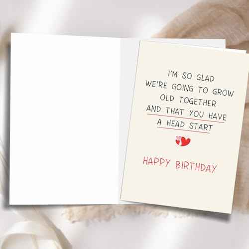 Romantic Birthday Cards for Boyfriend Girlfriend, Birthday Cards for Him Her,Funny Birthday Card for Husband Wife, Birthday Gifts for Women Men