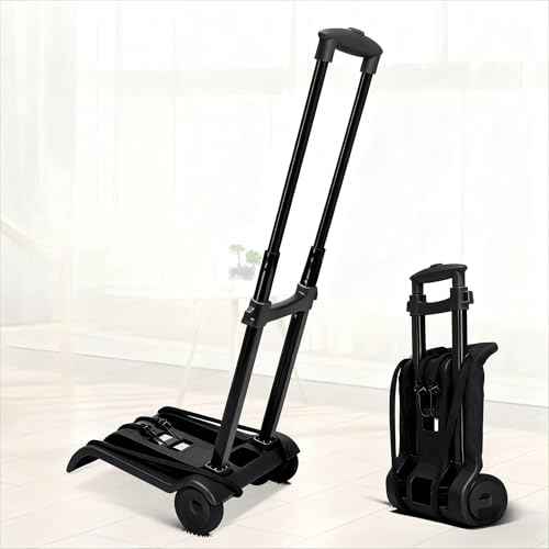 100LBS Foldable cart with Wheels,Folding Utility cart,Portable Dolly,Folding Hand Truck,Moving Dolly,Collapsible Luggage cart,Trolly cart with Wheels,Shopping Trolley with Separable Bag