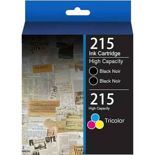 T215 215 Ink Cartridge remanufactured for EPSON 215 Ink cartridges Compatible with WF-100 WF-110 EC-C110 Printer(2-Black,1-Tricolor)