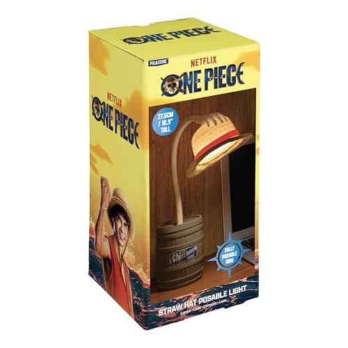 Paladone One Piece Straw Hat Posable Desk Light, Officially Licensed Anime Bendable Lamp for Pop Culture Fans, Bedroom, Home, Office