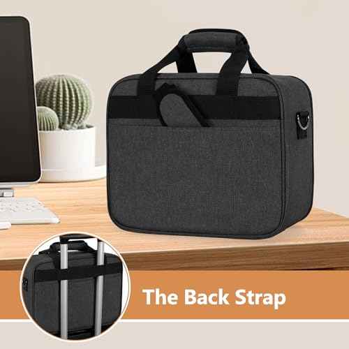 LUXJA Carrying Case Compatible with Canon PIXMA TR150 Wireless Portable Printer, Bag Compatible with Canon TR150 Ink Cartridge and Accessories, Black (BAG ONLY)
