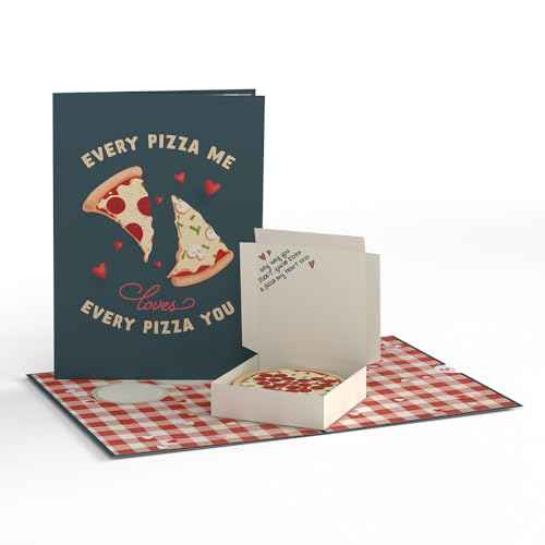 Lovepop Everyday Pop-Up Card for Her, Him - 3D Love Novelty Greeting Cards - Pizza Stolen a Pizza My Heart - 5" x 7" - Blank Notecard & Envelope Included