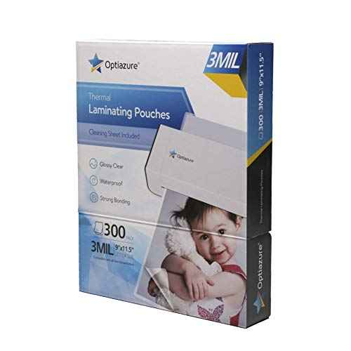Thermal Laminating Pouches 9"x11.5" Inches, 3mil 300Pack, Clear, Letter Size