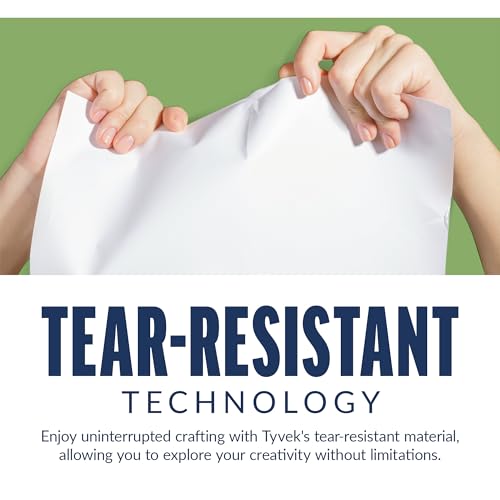WristCo Printing and Crafting Paper ? Water-Resistant Paper for Inkjet Printer ? Tyvek Sheets Double Sided, Tear-Resistant, Durable, Weatherproof for Signs, Origami, Painting, & Drawing - 100 ct