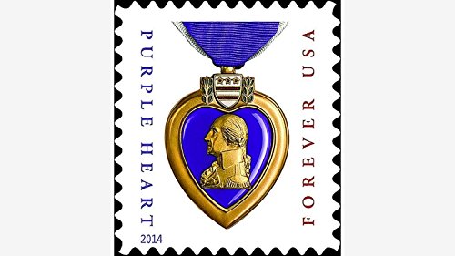 USPS Purple Heart Forever Stamps - 100 Self-Stick Sheets of 20 - Military Honor