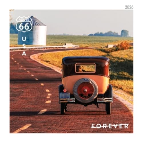 USPS Route 66 2026 16-Stamp Sheet - 100th Anniversary, First-Class Forever Postage