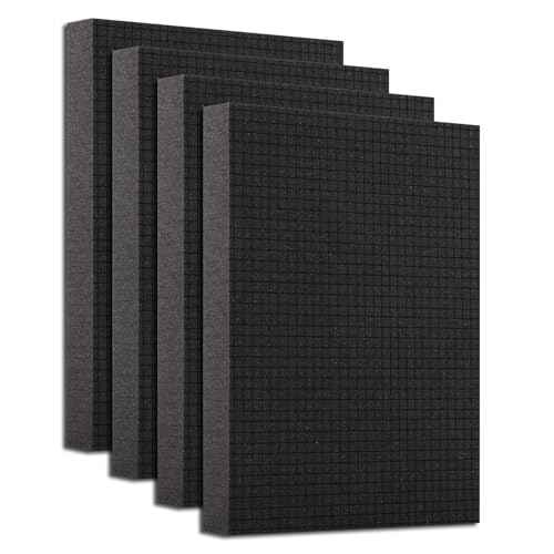 Pre-Cubed Pick & Pluck Foam Sheets - 4-Pack (16"x12"x2") Polyurethane Apart Insert Pads Liners for Toolboxes, Storage Drawer and Crafts