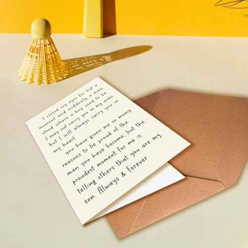 Birthday Card for Son Adult, Happy Birthday Card for Son, Birthday Gift Card from Mom | Dad, Gifts for Boy, Birthday Gifts for Boy, Decorations for Him