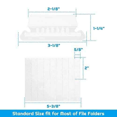 File Folder Tabs, Selizo 100 Sets Hanging File Folder Labels 2" Tabs and Inserts for Hanging Files