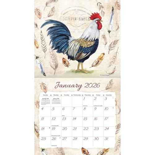 Lang Companies, Proud Rooster 2026 Wall Calendar by Susan Winget, 13.4'' X 12'', 12-Month Calendar with Stapled Binding