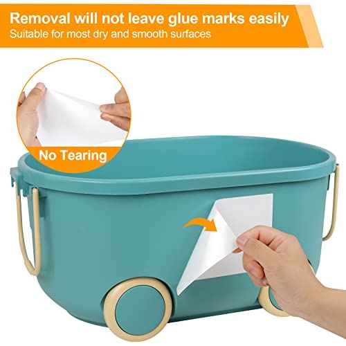 150 Pcs Labels for Storage Bins, 6 X 4 Inch Removable Labels for Storage Bins, Tear Resistant No Residue Storage Bin Label, Matte White Blank Box Label for School, Home, Business