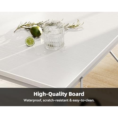 Casaottima 40 Inch Small Home Office Computer Desk for Bedroom with Fabric Drawers & File Cabinet, Cloth Storage Bag and Hook, Writing Study Work Desk for Small Space, Snow White