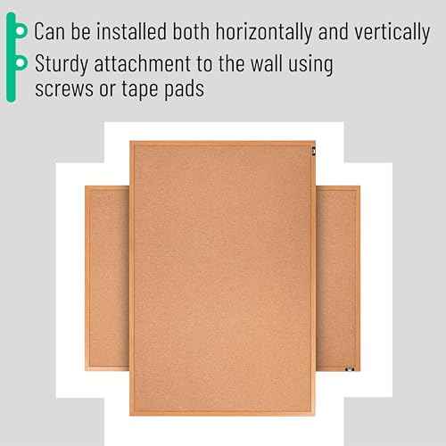 Mr. Pen- Cork Board, 24¡±x36¡±, Bulletin Board, Cork Bulletin Board, Framed Cork Board, Corkboards for Wall