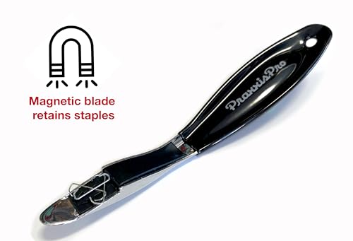 PraxxisPro Magnetic Staple Remover – Professional-Grade Office Tool, Magnetic Blade