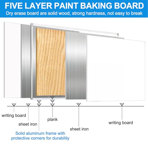 Silver 40x28-inch Double-Sided Mobile Whiteboard with Stand and Wheels