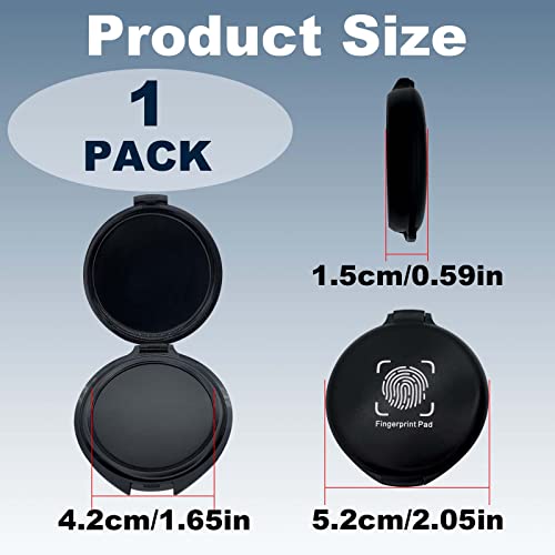 Black Fingerprint Ink Pad for Notary & Security ID - Portable Law Enforcement Stamp