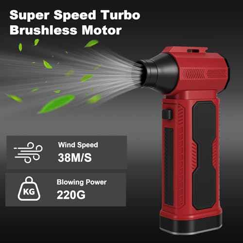 Electric Air Duster, 130,000RPM Compressed Air Duster with Flashlight ? 4-Speed Adjustable Cordless Air Blower for Keyboard PC Car & Home ? Super Power Rechargeable Mini Blower for Dust Cleaning