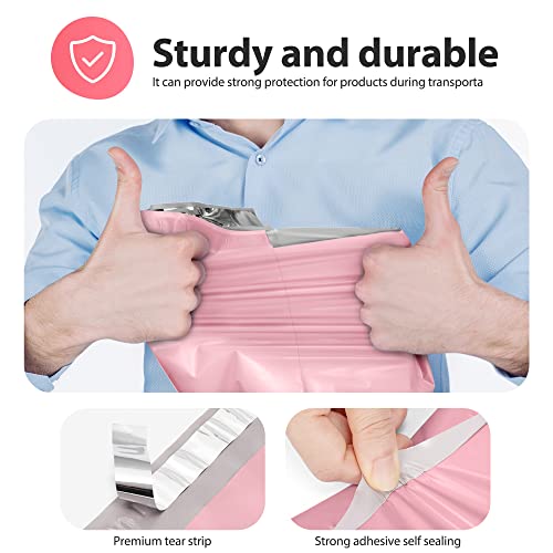 Fuxury Light Pink Poly Mailers 14.5x19 Inch, 50 Pack Shipping Bags for Small Business