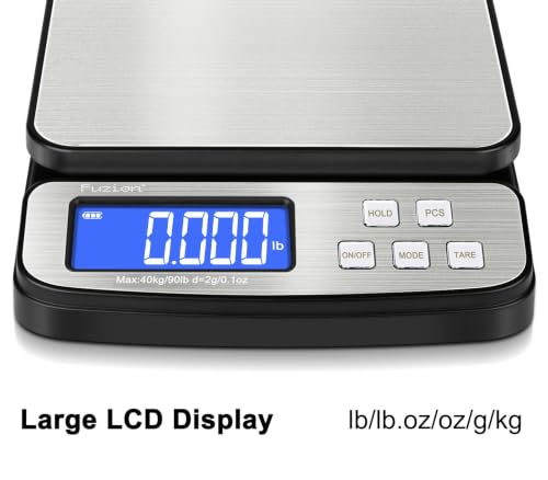 Fuzion Digital Postal Scale 90lb x 0.1oz Stainless Steel Platform PS2 Variation