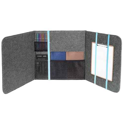 Foldable Privacy Folders with Storage,Portable Privacy Boards, Desk Dividers for Classroom - Reusable Test Dividers & Privacy Shields for Adults, Students,47.25" x 15.35",Felt
